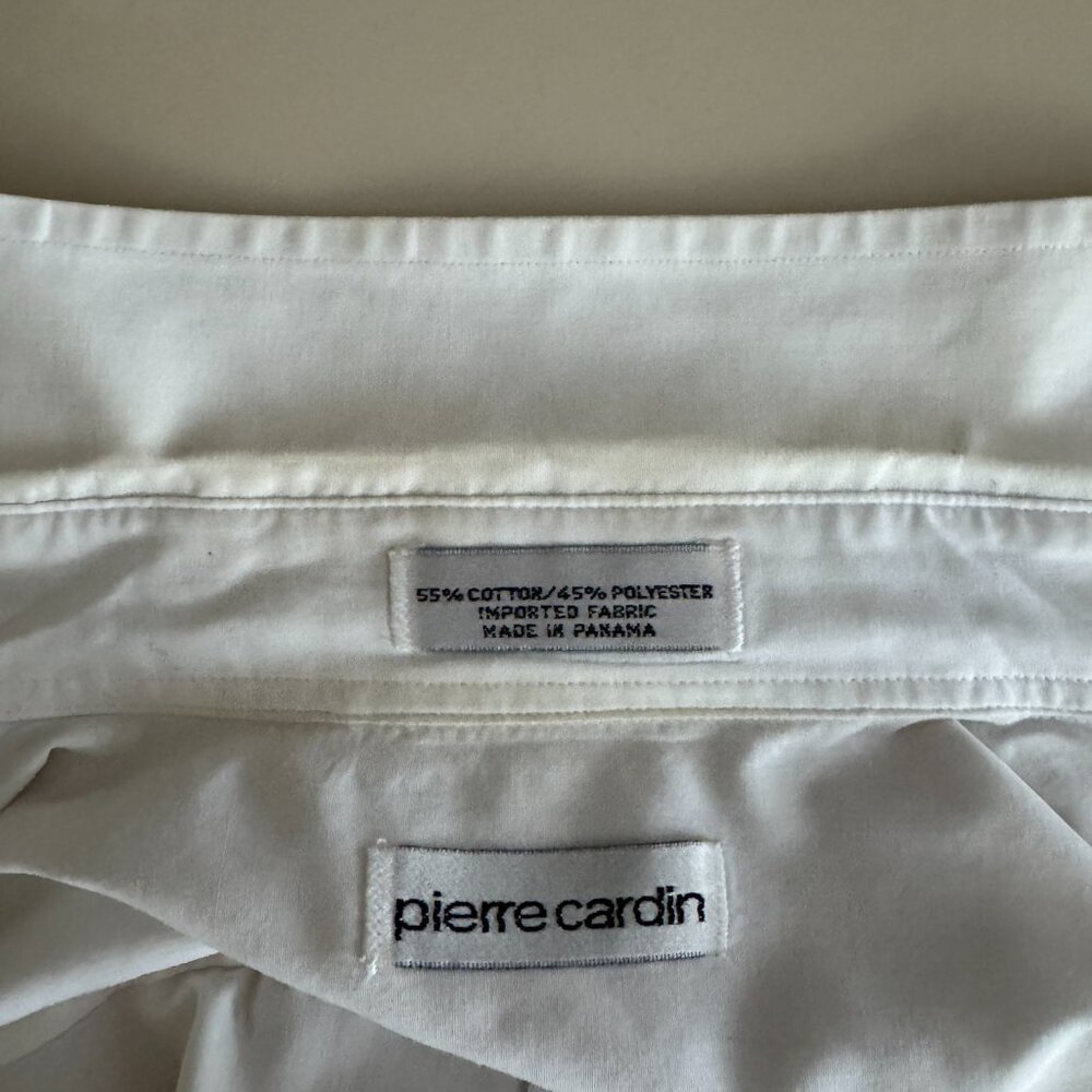 Men's Pierre Cardin White Dress Shirt SZ 15.5 - 32/33 - Picture 4 of 4
